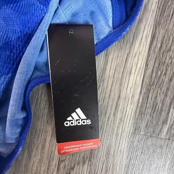 Adidas Infinitex+ Blue Chevron One-Piece Swimsuit 30 D34 Chlorine Resistant NWT - Picture 5 of 8